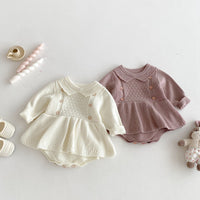 Load image into Gallery viewer, Baby Kid Girls Solid Color Rompers Wholesale 25092221
