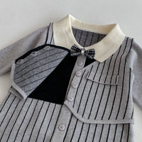 Load image into Gallery viewer, Baby Boys Solid Color Striped Jumpsuits Wholesale 25092223
