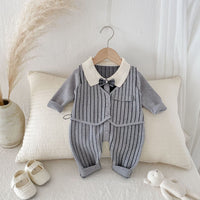 Load image into Gallery viewer, Baby Boys Solid Color Striped Jumpsuits Wholesale 25092223
