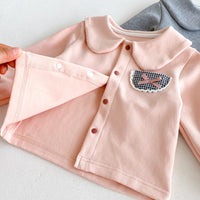 Load image into Gallery viewer, 2 Pieces Set Baby Kid Girls Solid Color Tops And Pants Wholesale 25092224
