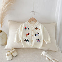 Load image into Gallery viewer, Baby Kid Girls Animals Embroidered Cardigan Wholesale 25092228
