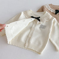 Load image into Gallery viewer, Baby Kid Girls Solid Color Letters Cardigan Wholesale 25092234
