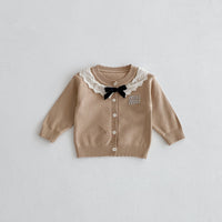 Load image into Gallery viewer, Baby Kid Girls Solid Color Letters Cardigan Wholesale 25092234
