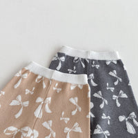 Load image into Gallery viewer, 2 Pieces Set Baby Kid Girls Solid Color Bow Sweaters And Pants Wholesale 25092235
