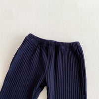 Load image into Gallery viewer, 2 Pieces Set Baby Kid Girls Solid Color Bow Tops And Pants Wholesale 25092239
