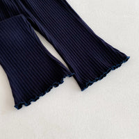 Load image into Gallery viewer, 2 Pieces Set Baby Kid Girls Solid Color Bow Tops And Pants Wholesale 25092239
