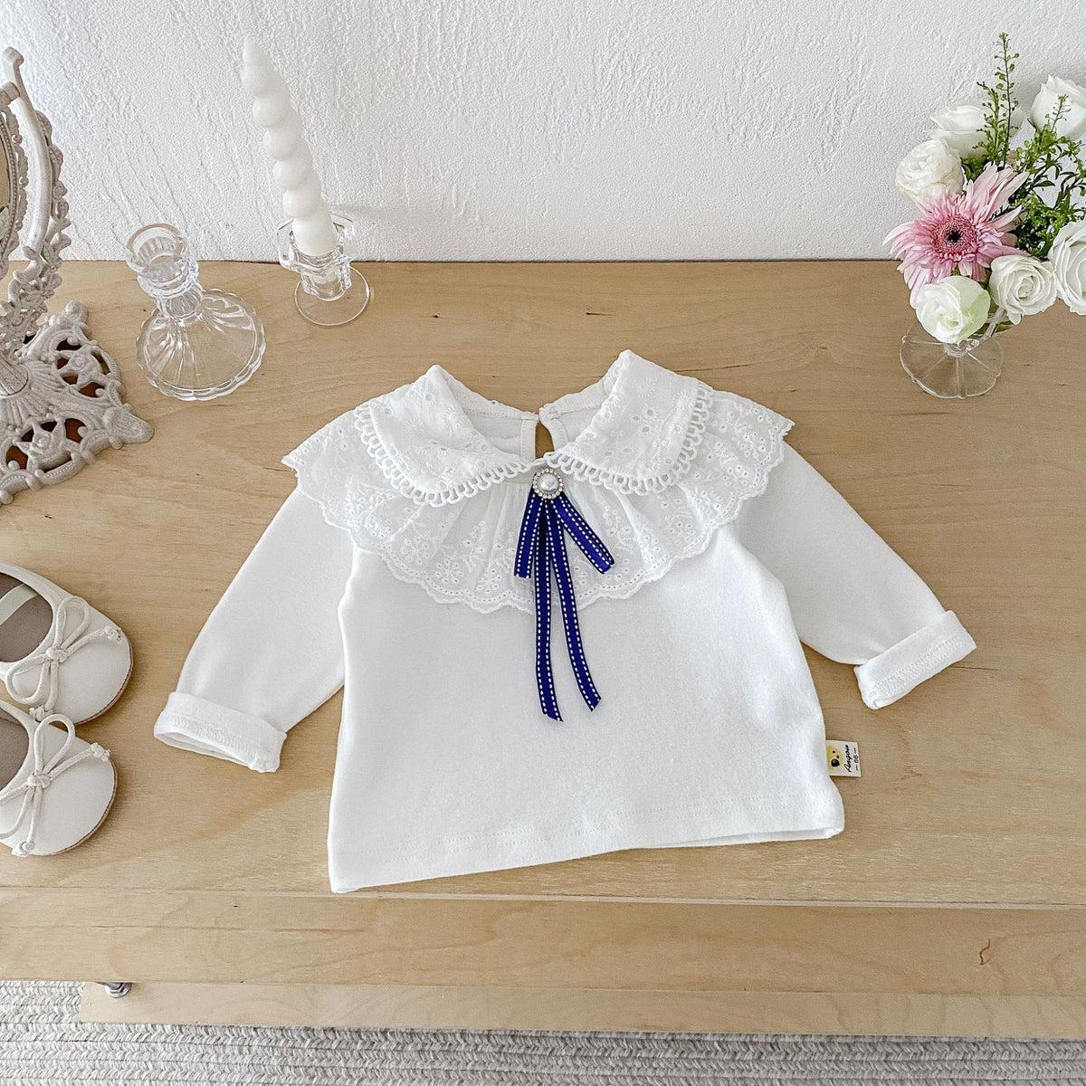 Baby Kid Girls Solid Color Tops Wholesale 25092242