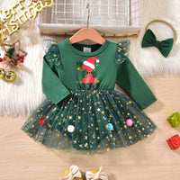 Load image into Gallery viewer, Baby Kid Girls Letters Cartoon Christmas Rompers Wholesale 25101504
