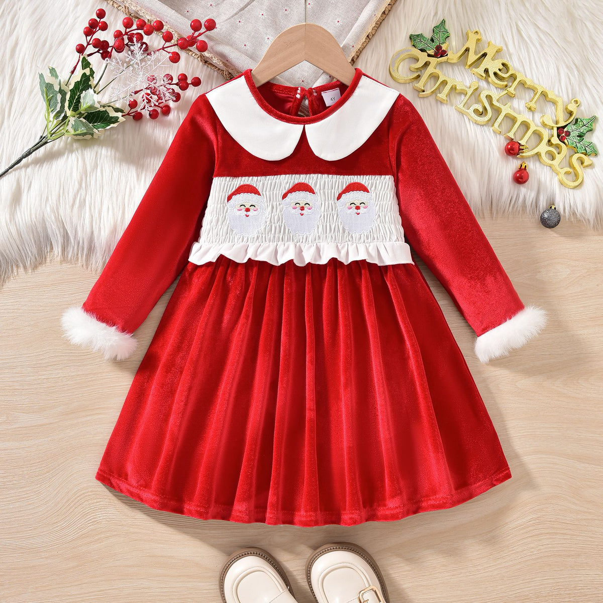 Baby Kid Girls Animals Cartoon Christmas Dresses Wholesale 25101505