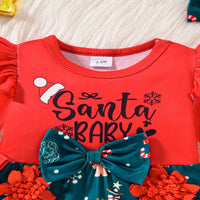 Load image into Gallery viewer, Baby Girls Letters Cartoon Christmas Rompers Wholesale 25101508
