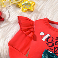 Load image into Gallery viewer, Baby Girls Letters Cartoon Christmas Rompers Wholesale 25101508
