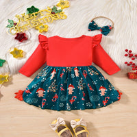 Load image into Gallery viewer, Baby Girls Letters Cartoon Christmas Rompers Wholesale 25101508
