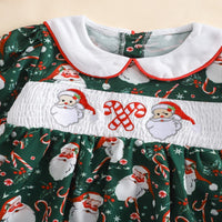 Load image into Gallery viewer, Baby Kid Girls Polka dots Cartoon Embroidered Christmas Dresses Wholesale 25101510
