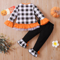 Load image into Gallery viewer, 2 Pieces Set Baby Kid Girls Halloween Fruit Checked Tops And Pants Wholesale 25101515
