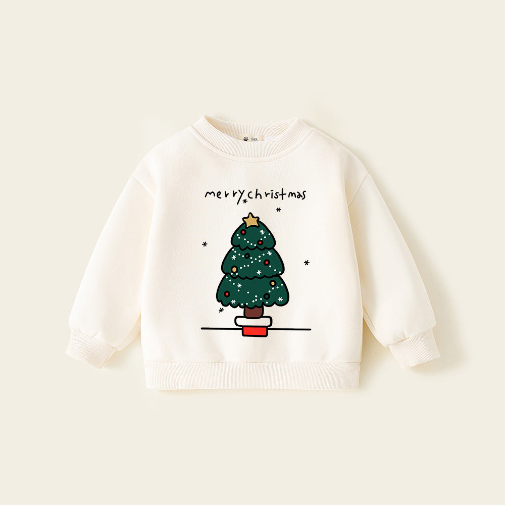 Baby Kid Girls Boys Letters Plant Christmas Hoodies Sweatshirts Wholesale 25101518