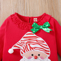 Load image into Gallery viewer, 2 Pieces Set Baby Kid Girls Christmas Striped Cartoon Tops And Pants Wholesale 25101521
