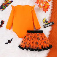 Load image into Gallery viewer, 2 Pieces Set Baby Girls Halloween Expression Rompers And Cartoon Skirts Wholesale 25101523
