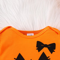 Load image into Gallery viewer, 2 Pieces Set Baby Girls Halloween Expression Rompers And Cartoon Skirts Wholesale 25101523
