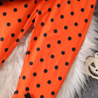 Load image into Gallery viewer, 2 Pieces Set Baby Kid Girls Halloween Letters Tops And Polka dots Pants Wholesale 25101524

