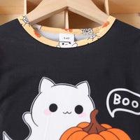 Load image into Gallery viewer, 2 Pieces Set Baby Kid Girls Halloween Letters Tops And Polka dots Pants Wholesale 25101524
