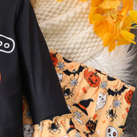 Load image into Gallery viewer, 2 Pieces Set Baby Kid Girls Halloween Letters Tops And Polka dots Pants Wholesale 25101524
