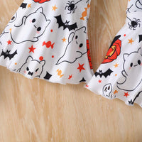 Load image into Gallery viewer, 2 Pieces Set Kid Girls Halloween Letters Tops Fruit And Cartoon Pants Wholesale 25101525
