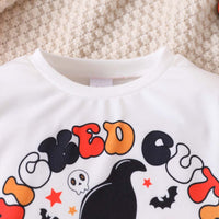 Load image into Gallery viewer, 2 Pieces Set Kid Girls Halloween Letters Tops Fruit And Cartoon Pants Wholesale 25101525
