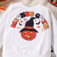 Load image into Gallery viewer, 2 Pieces Set Kid Girls Halloween Letters Tops Fruit And Cartoon Pants Wholesale 25101525
