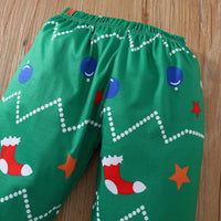 Load image into Gallery viewer, 2 Pieces Set Baby Kid Girls Boys Christmas Polka dots Cartoon Tops And Pants Wholesale 25101527
