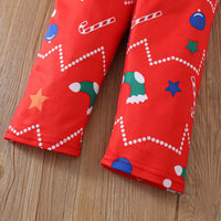 Load image into Gallery viewer, 2 Pieces Set Baby Kid Girls Boys Christmas Polka dots Cartoon Tops And Pants Wholesale 25101527
