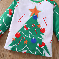 Load image into Gallery viewer, 2 Pieces Set Baby Kid Girls Boys Christmas Polka dots Cartoon Tops And Pants Wholesale 25101527
