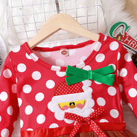 Load image into Gallery viewer, Baby Kid Girls Polka dots Cartoon Christmas Dresses Wholesale 25101529
