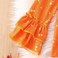 Load image into Gallery viewer, 2 Pieces Set Baby Kid Girls Halloween Letters Tops Leopard And Checked Pants Wholesale 25101533
