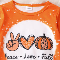 Load image into Gallery viewer, 2 Pieces Set Baby Kid Girls Halloween Letters Tops Leopard And Checked Pants Wholesale 25101533
