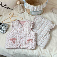 Load image into Gallery viewer, Baby Kid Girls Flower Print Vests Waistcoats Wholesale 25110303
