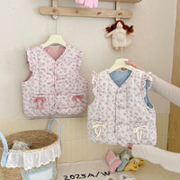Load image into Gallery viewer, Baby Kid Girls Flower Print Vests Waistcoats Wholesale 25110303
