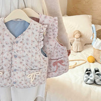 Load image into Gallery viewer, Baby Kid Girls Flower Print Vests Waistcoats Wholesale 25110303
