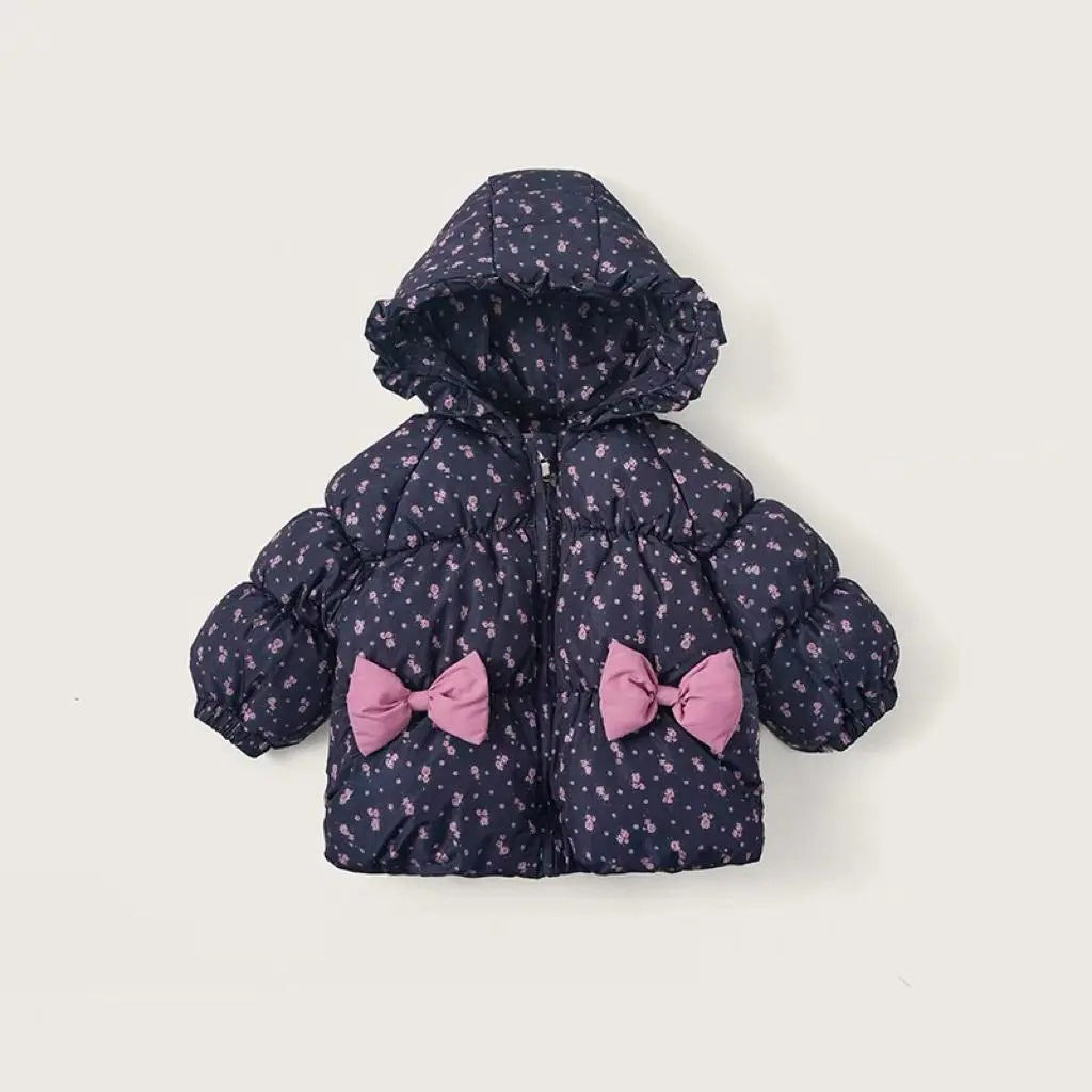 Baby Kid Girls Cartoon Bow Print Jackets Outwears Wholesale 25110315