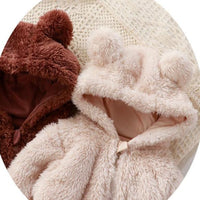Load image into Gallery viewer, Newborn Baby Bear Outfit and Footies Girls Boys Winter Fleece Clothes Hooded Jumpsuits Snowsuit Wholesale 25110320
