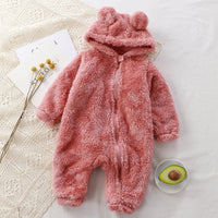 Load image into Gallery viewer, Newborn Baby Bear Outfit and Footies Girls Boys Winter Fleece Clothes Hooded Jumpsuits Snowsuit Wholesale 25110320
