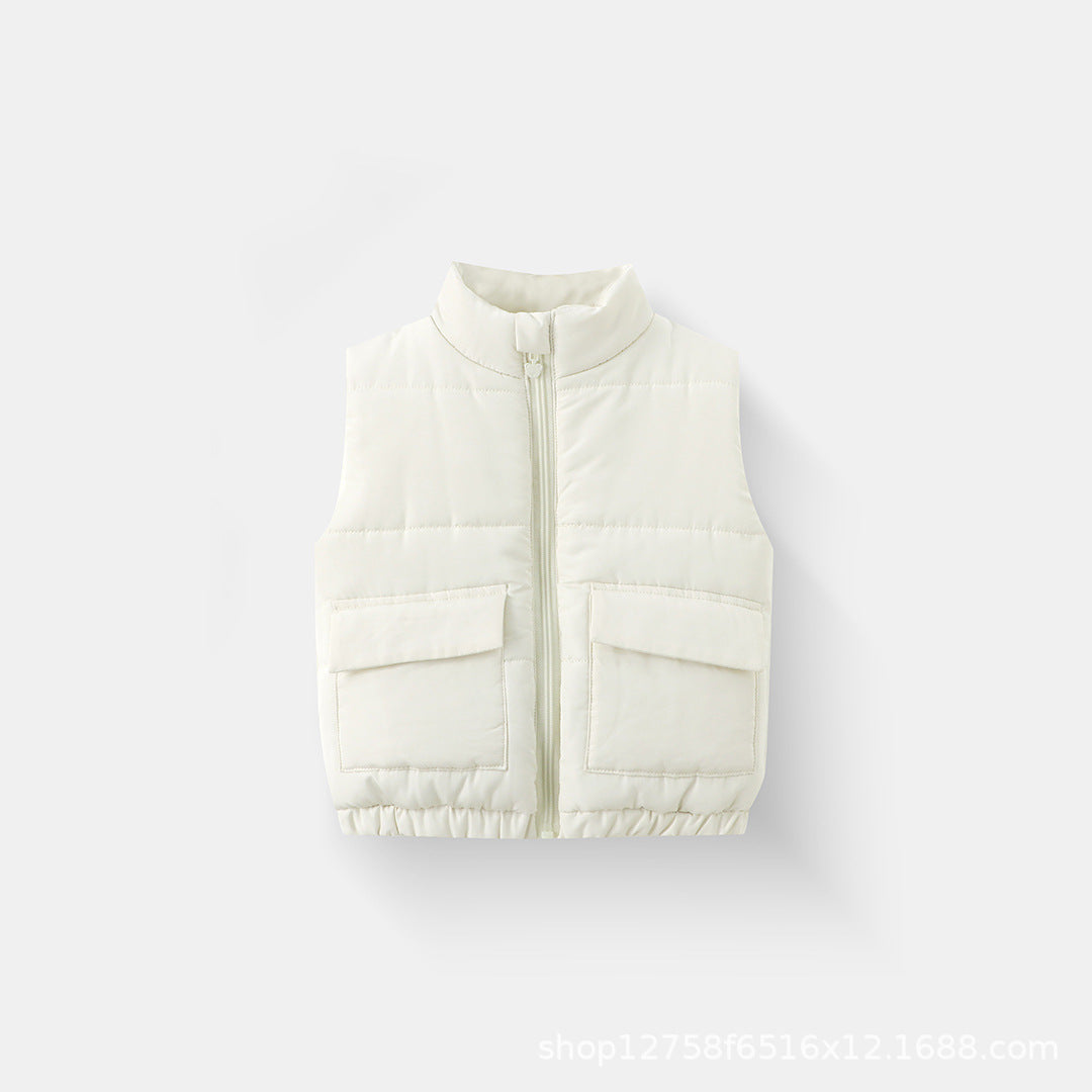 Baby Kid Girls Boys Solid Color Vests Waistcoats Wholesale 25110322