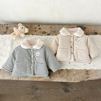 Load image into Gallery viewer, Baby Kid Girls Checked Jackets Outwears Wholesale 25110325
