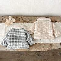 Load image into Gallery viewer, Baby Kid Girls Checked Jackets Outwears Wholesale 25110325
