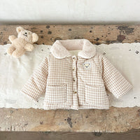 Load image into Gallery viewer, Baby Kid Girls Checked Jackets Outwears Wholesale 25110325
