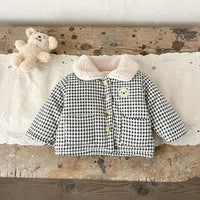 Load image into Gallery viewer, Baby Kid Girls Checked Jackets Outwears Wholesale 25110325
