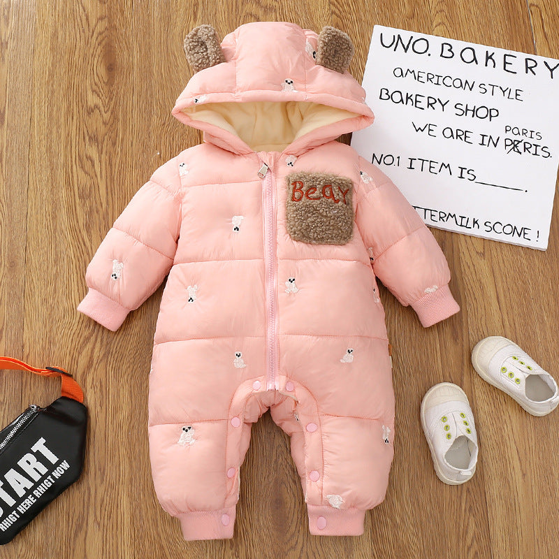 Baby Kid Girls Boys Solid Color Letters Cartoon Jumpsuits Wholesale 25110334