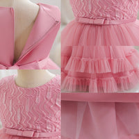Load image into Gallery viewer, Kid Girls Solid Color Bow Princess Dresses Wholesale 25112508
