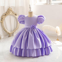 Load image into Gallery viewer, Kid Girls Solid Color Princess Dresses Wholesale 25112517
