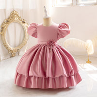 Load image into Gallery viewer, Kid Girls Solid Color Princess Dresses Wholesale 25112517
