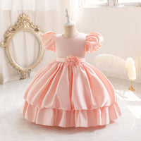 Load image into Gallery viewer, Kid Girls Solid Color Princess Dresses Wholesale 25112517
